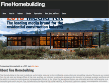 Tablet Screenshot of finehomebuildingmediakit.com